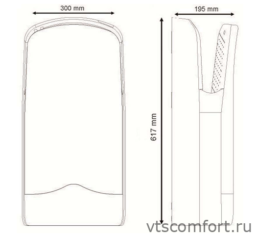Фото Сушилка для рук NOFER V-JET Groc Champagne 01303CH пластик шампань высокоскоростная Изображение Сушилка для рук NOFER V-JET Groc Champagne 01303CH пластик шампань высокоскоростная