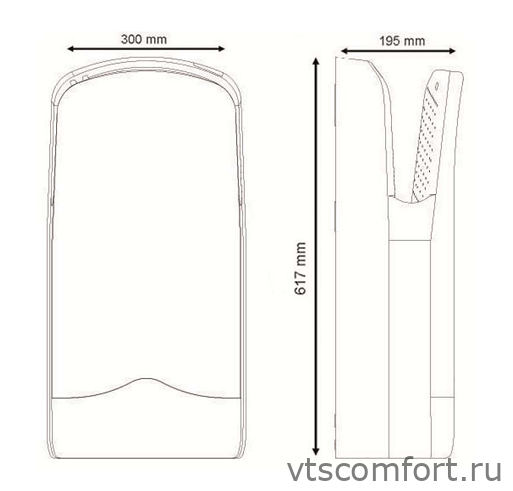 Фото Сушилка для рук NOFER V-JET Triblade 01305.W пластик белая высокоскоростная Изображение Сушилка для рук NOFER V-JET Triblade 01305.W пластик белая высокоскоростная