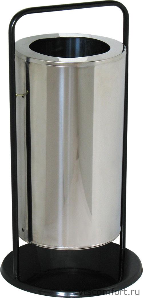 Фото Уличная металлическая урна Титан Стритлайн СЛ3-300Н 36 литров хром Изображение Уличная металлическая урна Титан Стритлайн СЛ3-300Н 36 литров хром