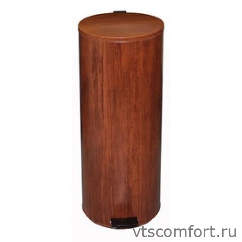 Фото Ведро для мусора с педалью Титан вишня круглое 30 литров Изображение Ведро для мусора с педалью Титан вишня круглое 30 литров