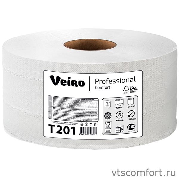 Фото Туалетная бумага в больших рулонах Veiro Professional Comfort T201 12 рулонов по 200 м/уп Изображение Туалетная бумага в больших рулонах Veiro Professional Comfort T201 12 рулонов по 200 м/уп