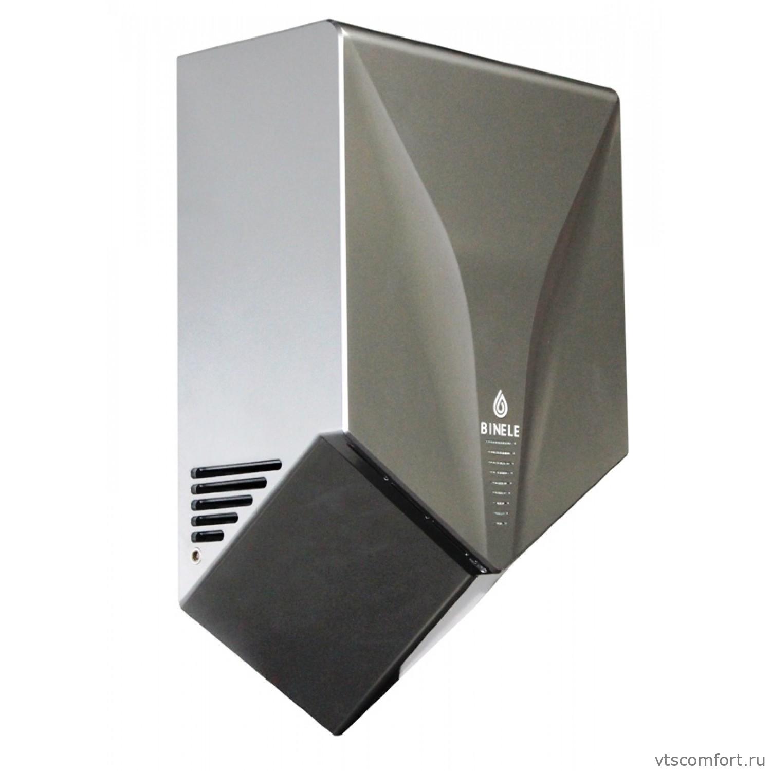 Фото Сушилка для рук высокоскоростная Binele AH01PS V-TURBO ABS-пластик матовый хром Изображение Сушилка для рук высокоскоростная Binele AH01PS V-TURBO ABS-пластик матовый хром