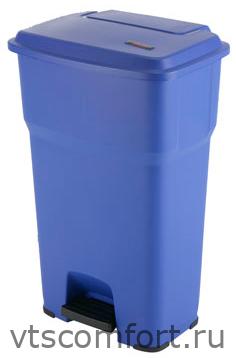 Фото Vileda Гера контейнер пластиковый с педалью и крышкой 85 л, синий, арт. 137759 Изображение Vileda Гера контейнер пластиковый с педалью и крышкой 85 л, синий, арт. 137759