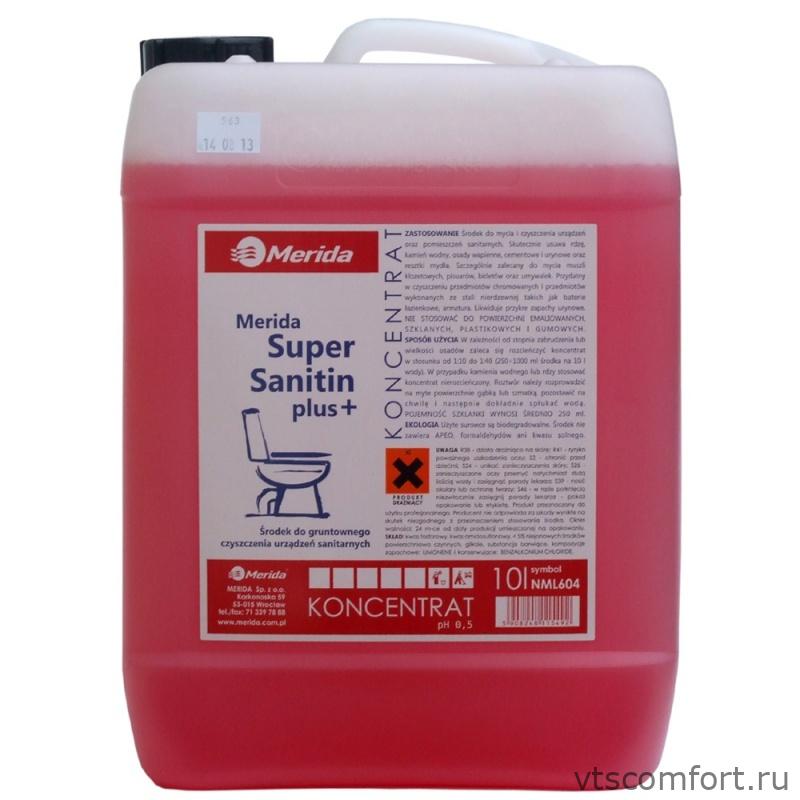 Фото Merida Super Sanitin (10 литров) кислотное средство для уборки санитарных комнат NML604 Изображение Merida Super Sanitin (10 литров) кислотное средство для уборки санитарных комнат NML604