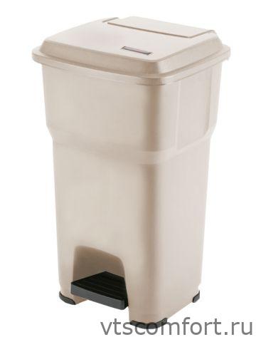 Фото Vileda Гера контейнер пластиковый с педалью и крышкой 60 л, бежевый, арт. 137756 Изображение Vileda Гера контейнер пластиковый с педалью и крышкой 60 л, бежевый, арт. 137756