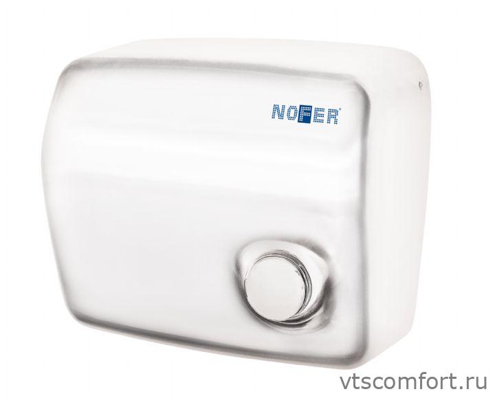 Фото Сушилка для рук NOFER KAI 01250.W металл белая с кнопкой Изображение Сушилка для рук NOFER KAI 01250.W металл белая с кнопкой