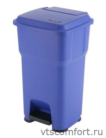 Фото Vileda Гера контейнер пластиковый с педалью и крышкой 60 л, синий, арт. 137753 Изображение Vileda Гера контейнер пластиковый с педалью и крышкой 60 л, синий, арт. 137753