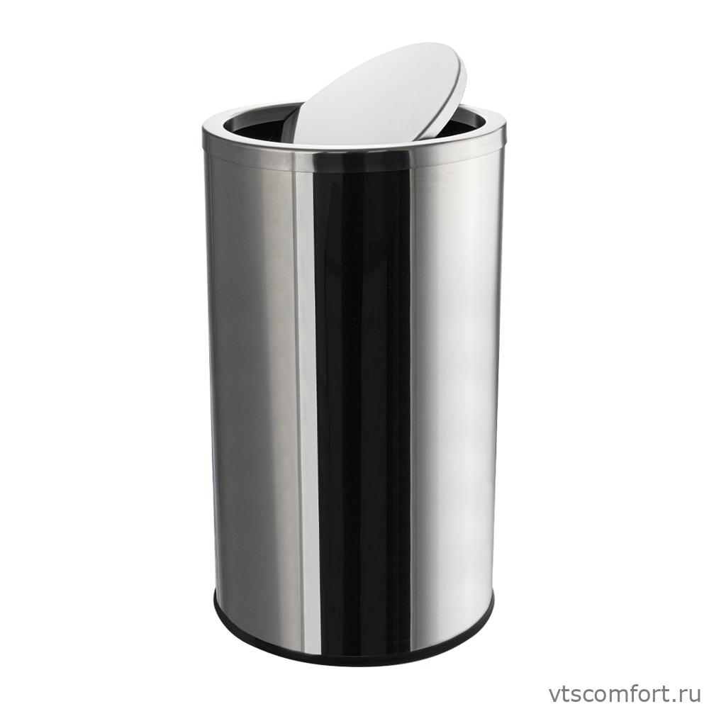 Фото САНАКС 11234 Бак для мусора 35 литров из нержавеющей стали глянцевый Изображение САНАКС 11234 Бак для мусора 35 литров из нержавеющей стали глянцевый