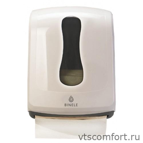 Фото Диспенсер для бумажных полотенец Z сложения BINELE zType DT01PW Изображение Диспенсер для бумажных полотенец Z сложения BINELE zType DT01PW