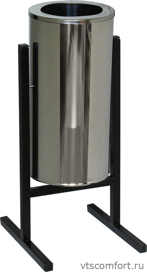 Фото Уличная металлическая урна Титан Стритлайн СЛ2-250Н 25 литров хром Изображение Уличная металлическая урна Титан Стритлайн СЛ2-250Н 25 литров хром
