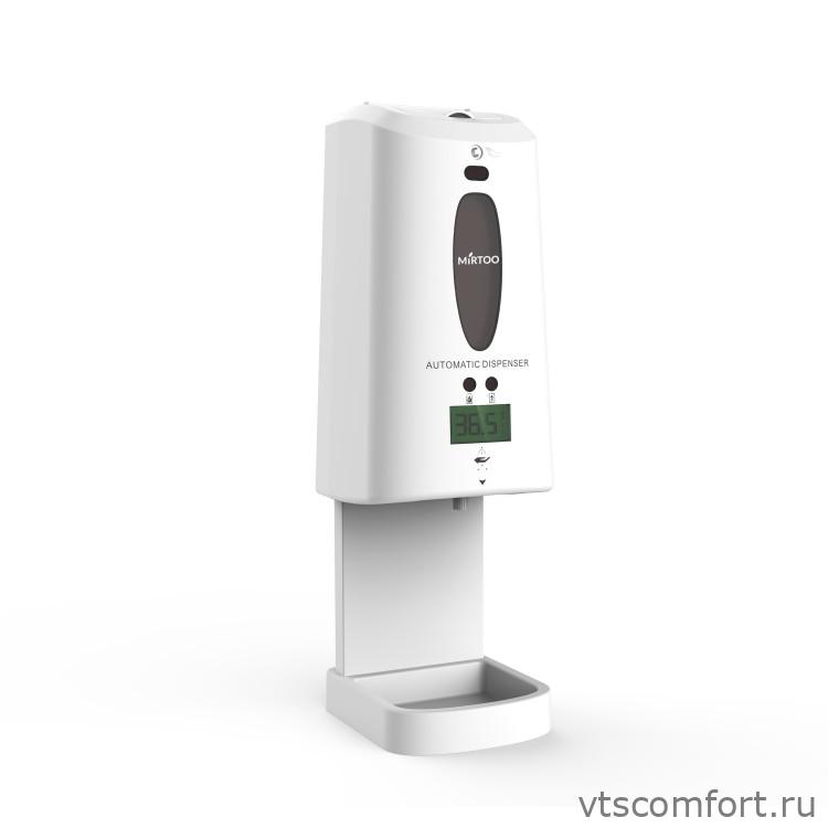 Фото MIRTOO 001TM Сенсорный дозатор для антисептика с встроенным бесконтактным инфракрасным термометром Изображение MIRTOO 001TM Сенсорный дозатор для антисептика с встроенным бесконтактным инфракрасным термометром