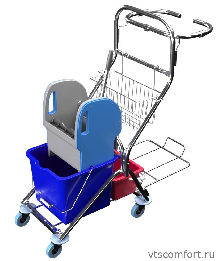 Фото Уборочная тележка Metal Clean Луиза Стандарт Изображение Уборочная тележка Metal Clean Луиза Стандарт