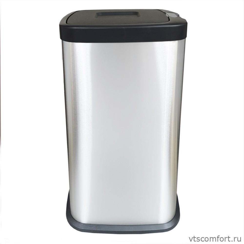 Фото Санакс Урна для мусора из нержавеющей стали 410 с автоматической крышкой 38 литров арт. 11238 Изображение Санакс Урна для мусора из нержавеющей стали 410 с автоматической крышкой 38 литров арт. 11238