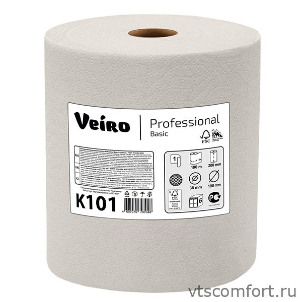 Фото Полотенца бумажные в рулонах Veiro Professional Basic K101 6 рулонов по 180 метров/уп. Изображение Полотенца бумажные в рулонах Veiro Professional Basic K101 6 рулонов по 180 метров/уп.