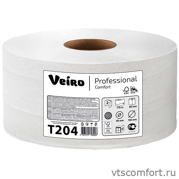 Фото Туалетная бумага в больших рулонах Veiro Professional Comfort T204 12 рулонов по 170 м/уп Изображение Туалетная бумага в больших рулонах Veiro Professional Comfort T204 12 рулонов по 170 м/уп
