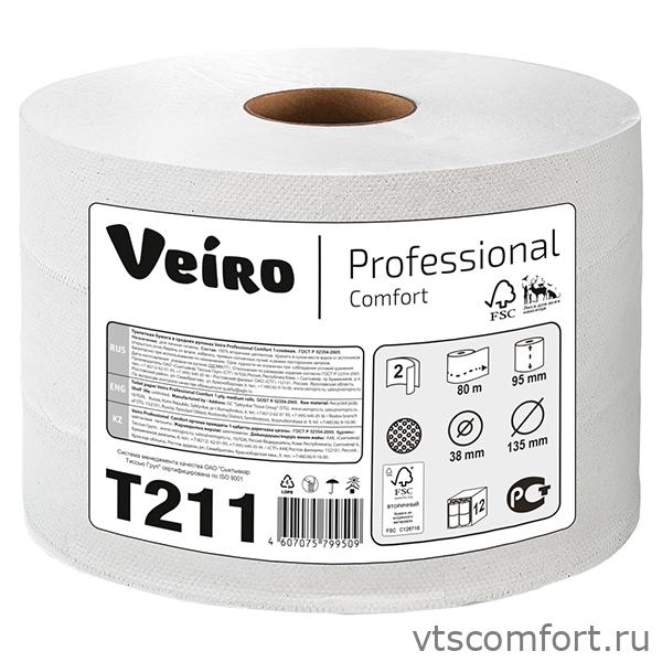 Фото Туалетная бумага с центральной вытяжкой Veiro Professional Comfort T211 6 рулонов по 80 метров/уп Изображение Туалетная бумага с центральной вытяжкой Veiro Professional Comfort T211 6 рулонов по 80 метров/уп