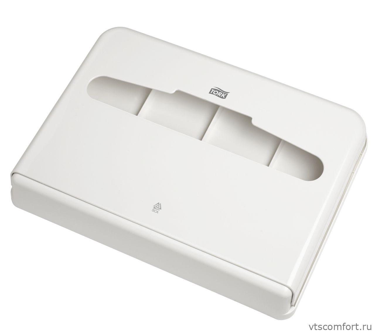 Фото Диспенсер для покрытий на унитаз TORK 344080 белый система V1 Изображение Диспенсер для покрытий на унитаз TORK 344080 белый система V1