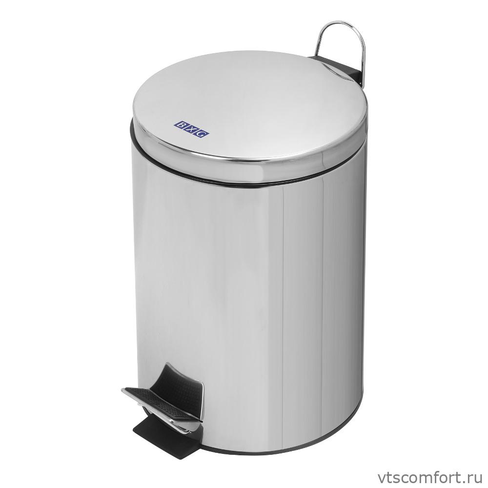 Фото Урна с педалью BXG TCR-20L 20 литров хром Изображение Урна с педалью BXG TCR-20L 20 литров хром