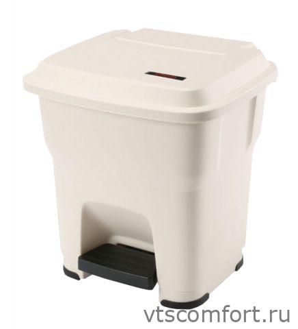 Фото Vileda Гера контейнер пластиковый с педалью и крышкой 35 л, бежевый, арт. 137750 Изображение Vileda Гера контейнер пластиковый с педалью и крышкой 35 л, бежевый, арт. 137750
