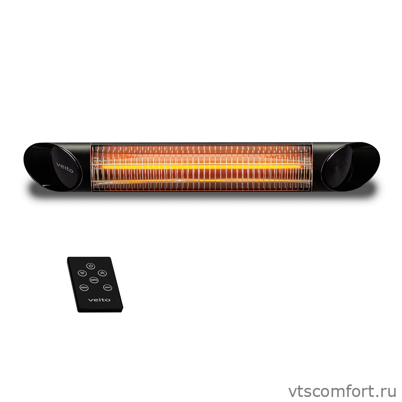 Фото Настенный инфракрасный обогреватель Veito Blade black Изображение Настенный инфракрасный обогреватель Veito Blade black