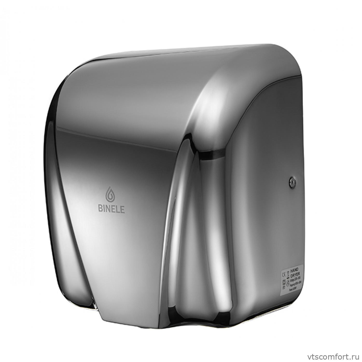 Фото Сушилка для рук высокоскоростная Binele HH02SM rSpeed полированная сталь Изображение Сушилка для рук высокоскоростная Binele HH02SM rSpeed полированная сталь