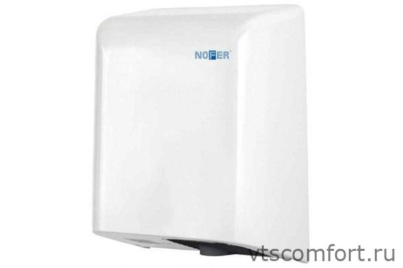 Фото Сушилка для рук NOFER FUGA 01851.W металл белая высокоскоростная Изображение Сушилка для рук NOFER FUGA 01851.W металл белая высокоскоростная