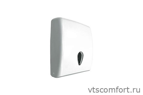 Фото Диспенсер бумажных полотенец V-сложения NOFER 04020.W пластик белый Изображение Диспенсер бумажных полотенец V-сложения NOFER 04020.W пластик белый