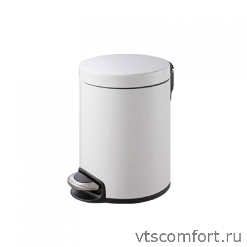 Фото Ведро для мусора с педалью 5 литров Binele WP05LW сталь белая Изображение Ведро для мусора с педалью 5 литров Binele WP05LW сталь белая