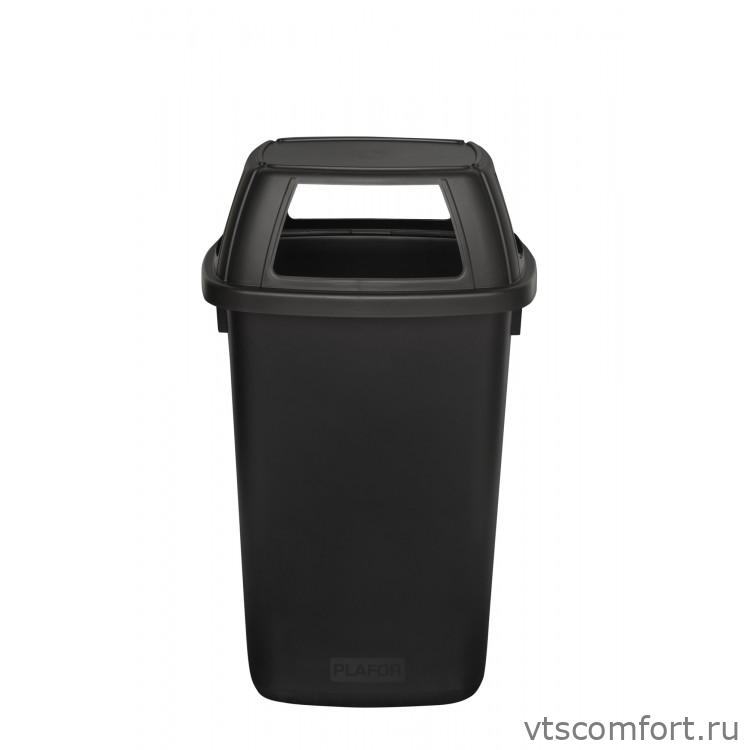 Фото Plafor Big Bin Урна уличная черная c 4-мя большими отверстиями 90 литров арт. 710-01 Изображение Plafor Big Bin Урна уличная черная c 4-мя большими отверстиями 90 литров арт. 710-01