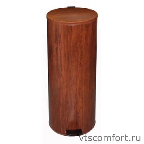 Фото Ведро для мусора с педалью Титан вишня круглое 40 литров Изображение Ведро для мусора с педалью Титан вишня круглое 40 литров