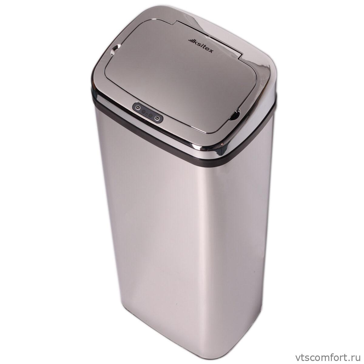 Фото Сенсорная урна Ksitex AGB-50S глянец 50 литров металл Изображение Сенсорная урна Ksitex AGB-50S глянец 50 литров металл