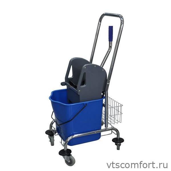 Фото Тележка уборочная 1-ведёрная 25л, с отжимом KSITEX - 029AL Изображение Тележка уборочная 1-ведёрная 25л, с отжимом KSITEX - 029AL