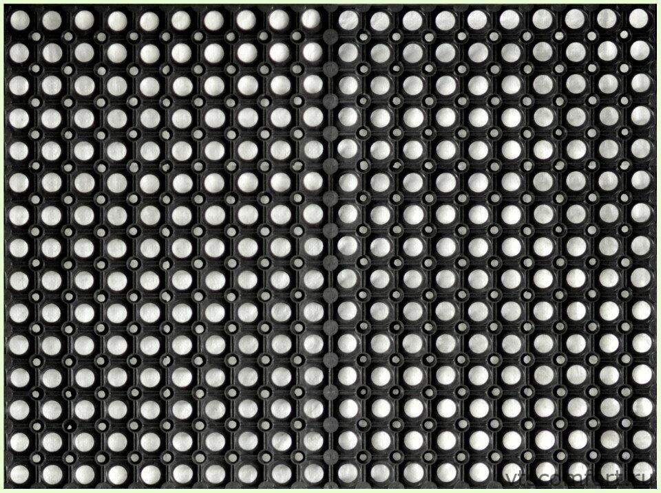 Фото Коврик резиновый ячеистый 600х800х16 мм с отверстиями Изображение Коврик резиновый ячеистый 600х800х16 мм с отверстиями