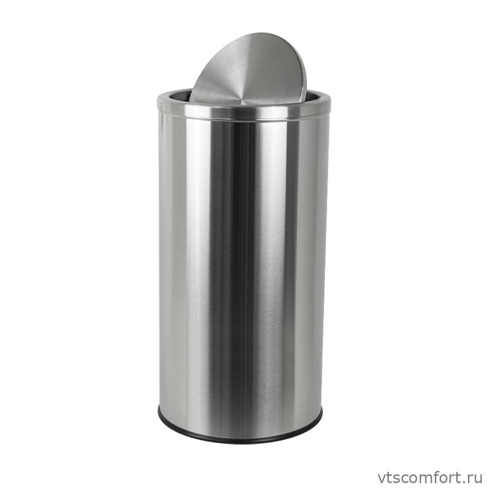 Фото САНАКС 11235 Бак для мусора 40 литров из нержавеющей стали матовый Изображение САНАКС 11235 Бак для мусора 40 литров из нержавеющей стали матовый