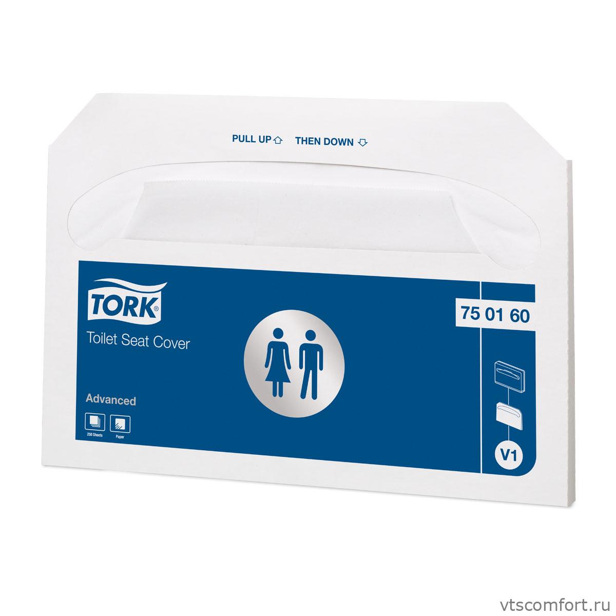 Фото TORK 750160 бумажные покрытия на унитаз V1 250 листов,10 уп/кор. Изображение TORK 750160 бумажные покрытия на унитаз V1 250 листов,10 уп/кор.