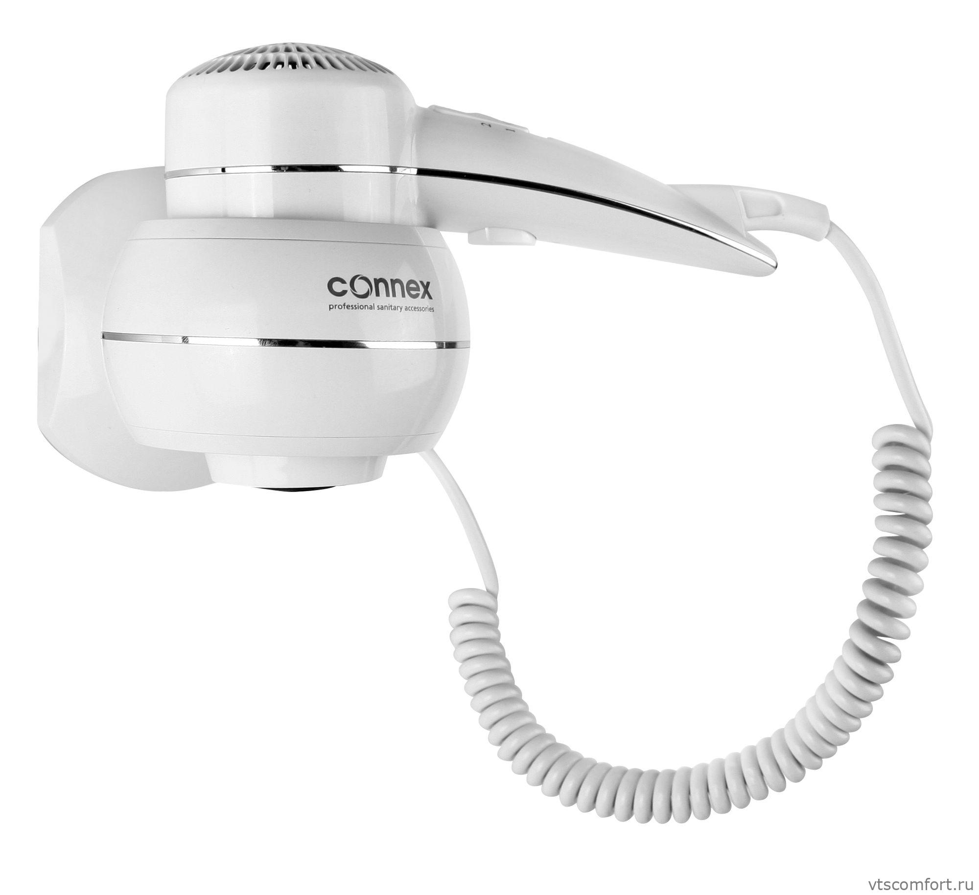 Фото Фен настенный CONNEX WT-1500W1 CHROME LINIE Изображение Фен настенный CONNEX WT-1500W1 CHROME LINIE