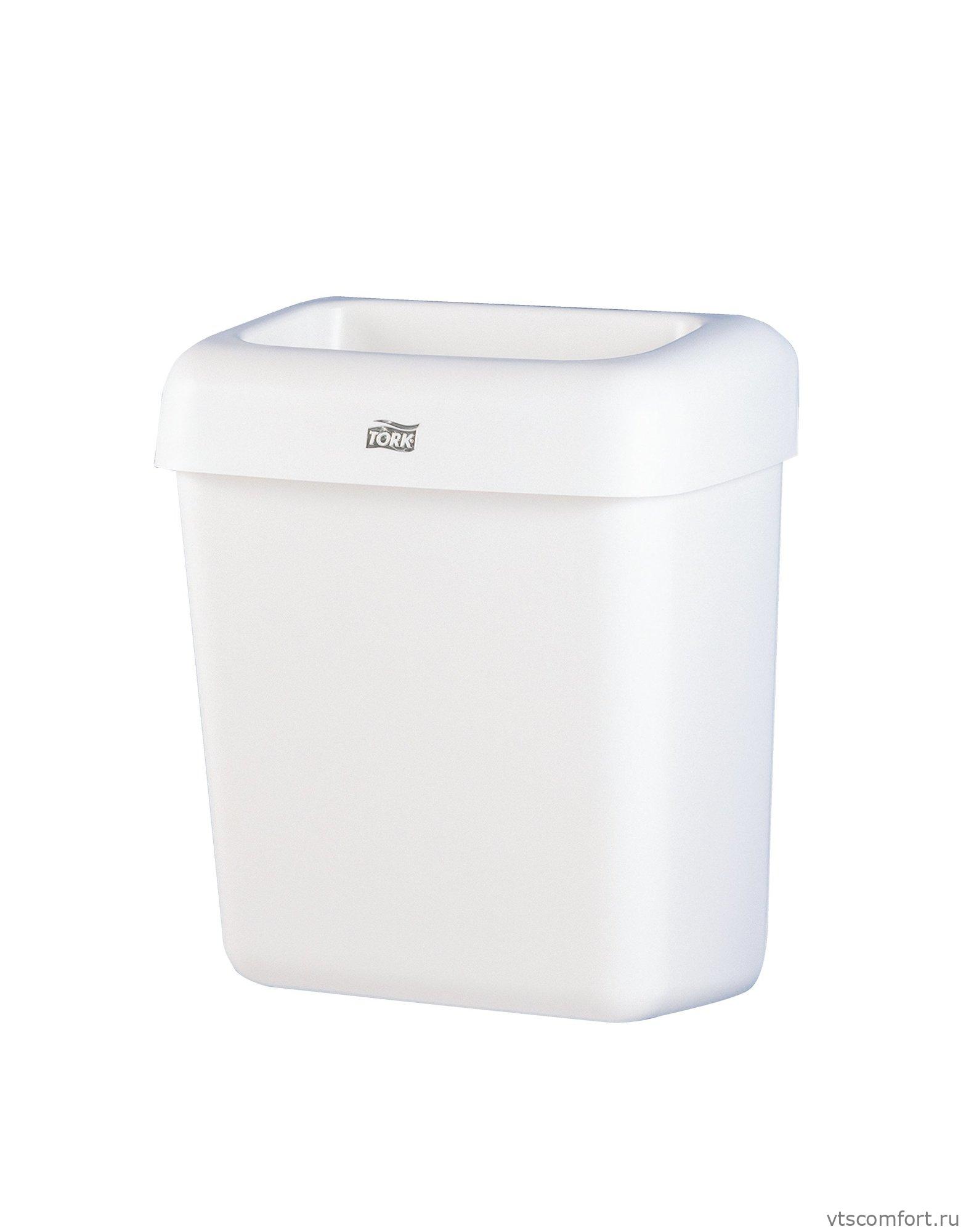 Фото Корзина для мусора 20 л пластик TORK 226100 белая Изображение Корзина для мусора 20 л пластик TORK 226100 белая