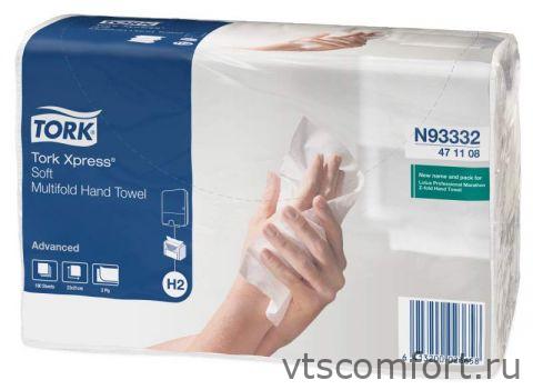 Фото Tork 471135 бумажные листовые полотенца сложения H2 Multifold 2 сл./190 листов 20 пачек Изображение Tork 471135 бумажные листовые полотенца сложения H2 Multifold 2 сл./190 листов 20 пачек