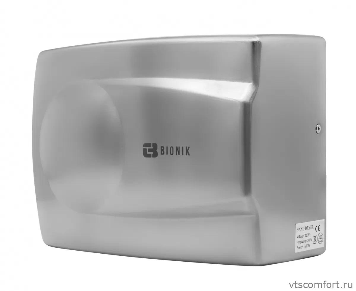 Фото Bionik BK4006B сушилка для рук нержавейка матовый хром Изображение Bionik BK4006B сушилка для рук нержавейка матовый хром