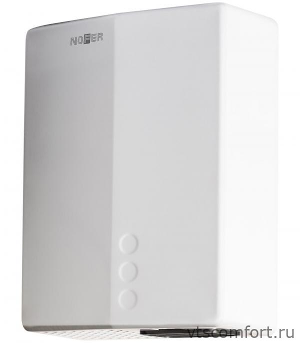 Фото Сушилка для рук NOFER BIG FLOW EVO 01491.W пластик белая автоматическая Изображение Сушилка для рук NOFER BIG FLOW EVO 01491.W пластик белая автоматическая