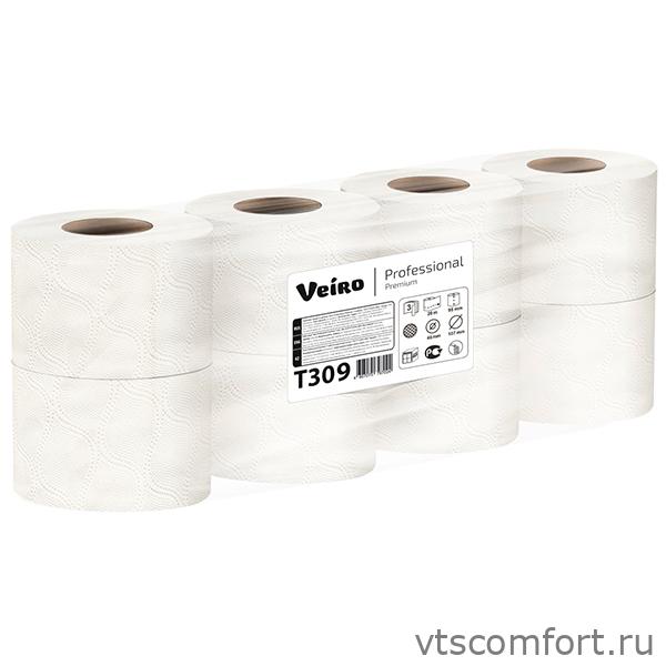 Фото Туалетная бумага Veiro Professional Premium T309 3 слоя 48 рулонов по 20 метров/уп Изображение Туалетная бумага Veiro Professional Premium T309 3 слоя 48 рулонов по 20 метров/уп