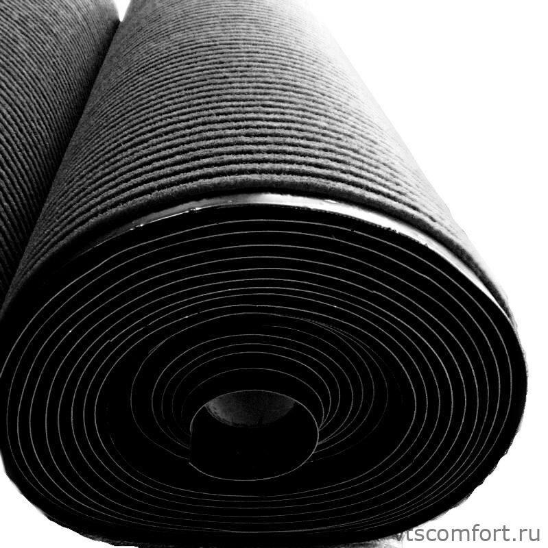 Фото Коврик влаговпитывающий 1,2х15 м черный на ПВХ основе Изображение Коврик влаговпитывающий 1,2х15 м черный на ПВХ основе