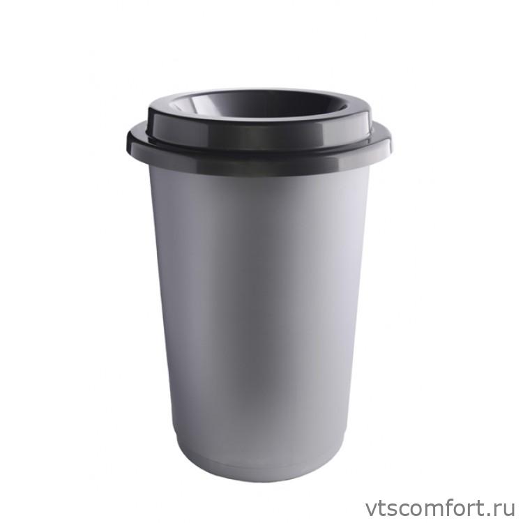 Фото Plafor Eco Bin Контейнер с серой емкостью и воронкообразной крышкой 50 литров арт. 650-06 Изображение Plafor Eco Bin Контейнер с серой емкостью и воронкообразной крышкой 50 литров арт. 650-06