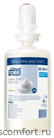 Фото Жидкое мыло-пена люкс 1 л Tork Система S4 арт 520901 1 кор/6 картриджей Изображение Жидкое мыло-пена люкс 1 л Tork Система S4 арт 520901 1 кор/6 картриджей