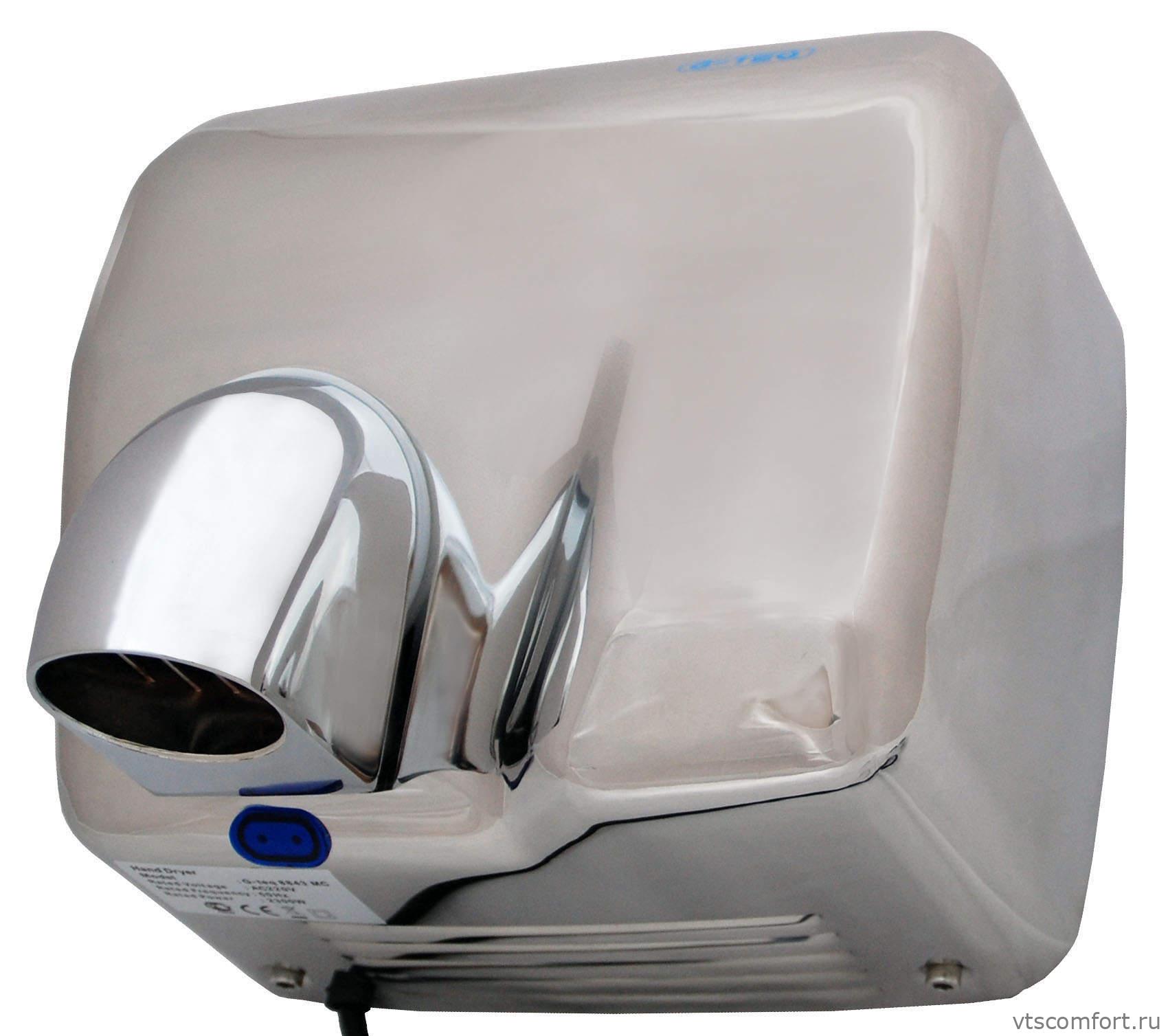 Фото Автоматическая сушилка для рук G-teq 8843 MС хром Изображение Автоматическая сушилка для рук G-teq 8843 MС хром