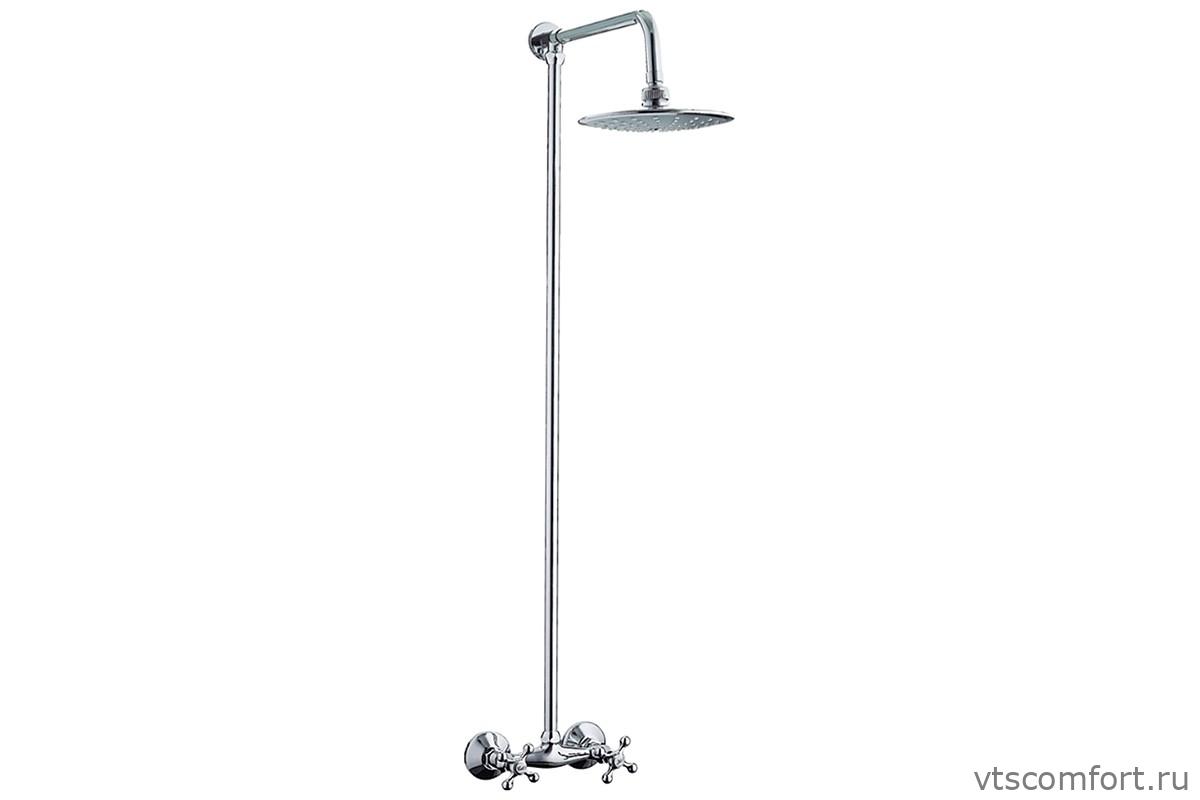 Фото Душевая стойка FRAP F2308 с функцией тропического душа со смесителем Изображение Душевая стойка FRAP F2308 с функцией тропического душа со смесителем