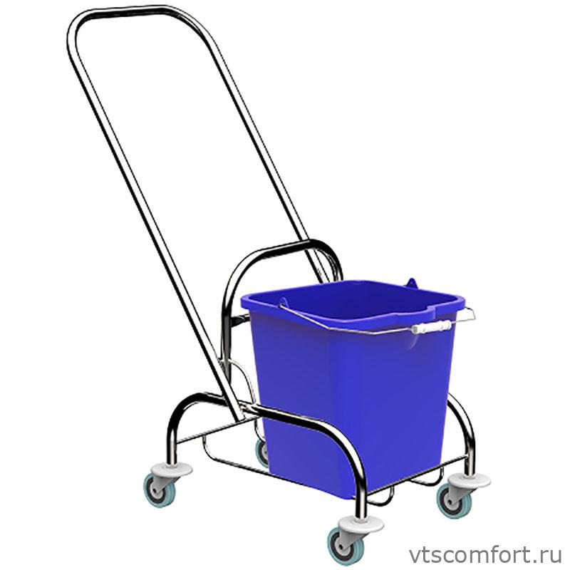 Фото Уборочная тележка Metal Clean Беатрис Стандарт без отжима Изображение Уборочная тележка Metal Clean Беатрис Стандарт без отжима