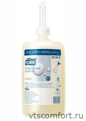 Фото Жидкое мыло-очиститель для рук от жировых и тех. загрязнений 1 л Tork S1 арт 420401 1 кор/6 карт. Изображение Жидкое мыло-очиститель для рук от жировых и тех. загрязнений 1 л Tork S1 арт 420401 1 кор/6 карт.