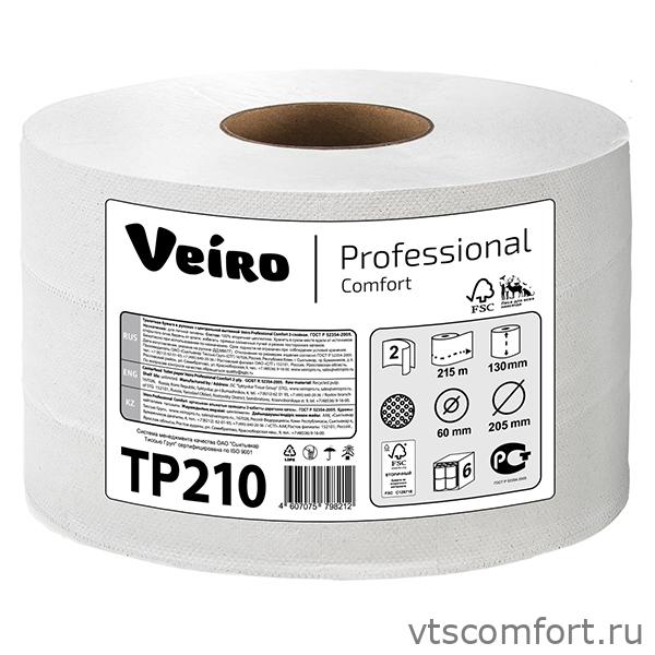 Фото Туалетная бумага с центральной вытяжкой Veiro Professional Comfort TP210 6 рулонов по 215 метров/уп Изображение Туалетная бумага с центральной вытяжкой Veiro Professional Comfort TP210 6 рулонов по 215 метров/уп