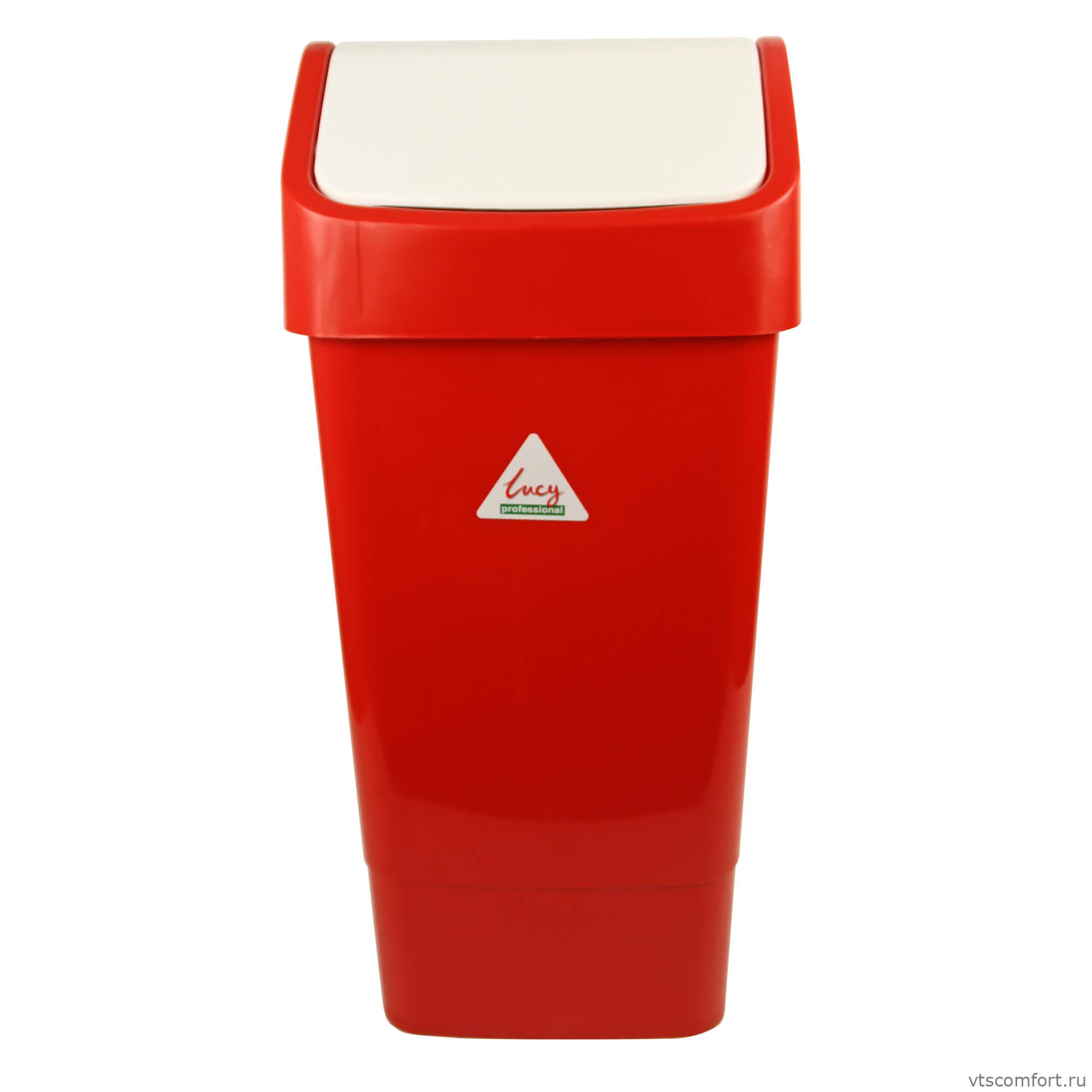Фото Бак для мусора Sir L3003291 50 литров красный из полипропилена Изображение Бак для мусора Sir L3003291 50 литров красный из полипропилена